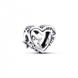 Pandora Openwork Family Heart & Star Charm Pandora Openwork Family Heart & Star Charm