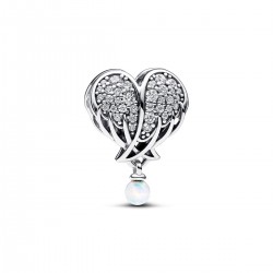 Pandora Sparkling Angel Wings & Heart Charm Pandora Sparkling Angel Wings & Heart Charm