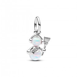 Pandora Opalescent Snowman Dangle Charm Pandora Opalescent Snowman Dangle Charm