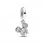 Pandora Disney Mickey Mouse Sparkling Head Silhouette Dangle Charm