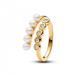 Pandora Treated Freshwater Cultured Pearls & Stones Open Ring Pandora Treated Freshwater Cultured Pearls & Stones Open Ring