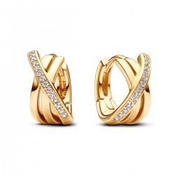 Pandora Crossover Pavé Hoop Earrings Pandora Crossover Pavé Hoop Earrings