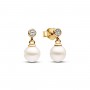 Pandora Treated Freshwater Cultured Pearl & Stone Drop Earrings Pandora Treated Freshwater Cultured Pearl & Stone Drop Earrings
