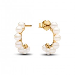 Pandora Treated Freshwater Cultured Pearls Open Hoop Earrings Pandora Treated Freshwater Cultured Pearls Open Hoop Earrings