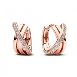 Pandora Crossover Pavé Hoop Earrings Pandora Crossover Pavé Hoop Earrings
