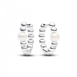 Pandora Treated Freshwater Cultured Pearl & Beads Hoop Earrings Pandora Treated Freshwater Cultured Pearl & Beads Hoop Earrings