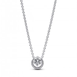Pandora Sparkling Round Halo Pendant Collier Necklace Pandora Sparkling Round Halo Pendant Collier Necklace