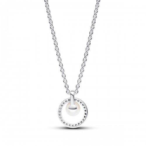 Pandora Treated Freshwater Cultured Pearl & Pavé Collier Necklace