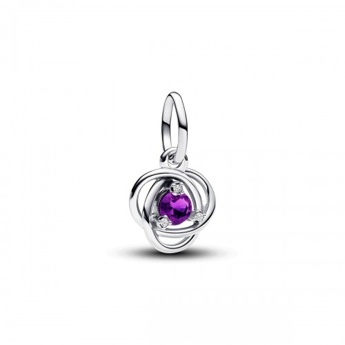 Pandora February Purple Eternity Circle Dangle Charm