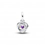 Pandora February Purple Eternity Circle Dangle Charm