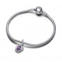 Pandora February Purple Eternity Circle Dangle Charm