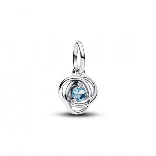 Pandora March Sea Aqua Blue Eternity Circle Dangle Charm