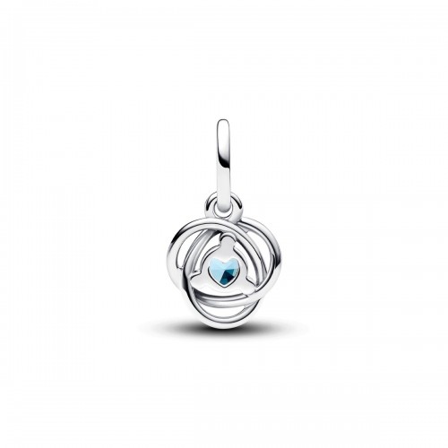 Pandora March Sea Aqua Blue Eternity Circle Dangle Charm