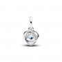 Pandora March Sea Aqua Blue Eternity Circle Dangle Charm