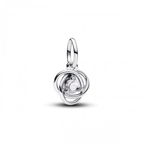 Pandora April Clear Eternity Circle Dangle Charm