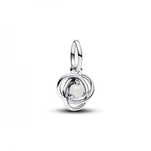 Pandora June White Eternity Circle Dangle Charm