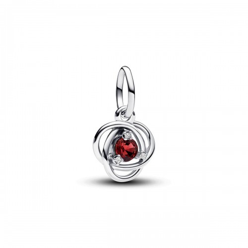 Pandora July True Red Eternity Circle Dangle Charm