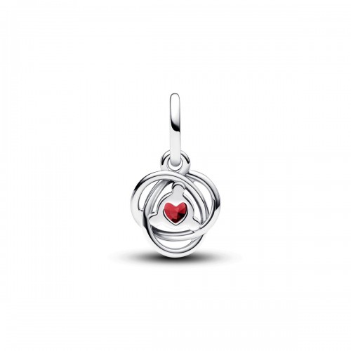 Pandora July True Red Eternity Circle Dangle Charm