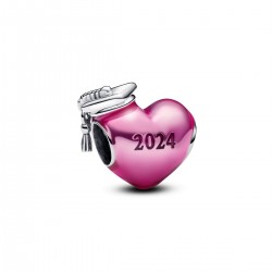 Pandora Pink 2024 Graduation Heart Charm Pandora Pink 2024 Graduation Heart Charm