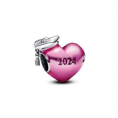 Pandora Pink 2024 Graduation Heart Charm