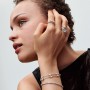 Pandora Treated Freshwater Cultured Pearls & Pavé Open Ring