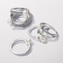 Pandora Treated Freshwater Cultured Pearl & Pavé Double Band Ring