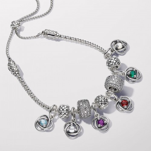 Pandora February Purple Eternity Circle Dangle Charm