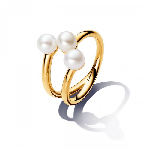 Pandora Treated Freshwater Cultured Pearl Open Ring Pandora Treated Freshwater Cultured Pearl Open Ring