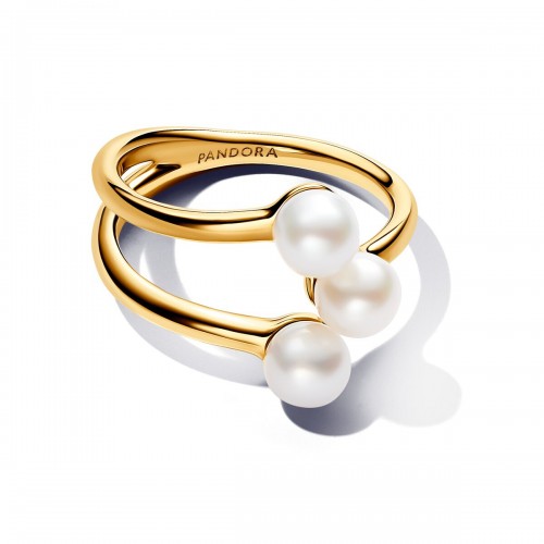 Pandora Treated Freshwater Cultured Pearl Open Ring Pandora Treated Freshwater Cultured Pearl Open Ring