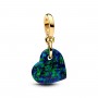 Pandora Opalescent Green Heart Dangle Charm Pandora Opalescent Green Heart Dangle Charm