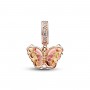 Pandora Pink & Yellow Murano Glass Butterfly Dangle Charm Pandora Pink & Yellow Murano Glass Butterfly Dangle Charm
