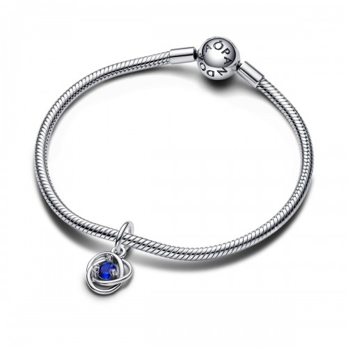 Pandora September Blue Eternity Circle Dangle Charm