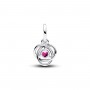 Pandora October Pink Eternity Circle Dangle Charm