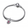 Pandora October Pink Eternity Circle Dangle Charm