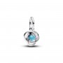 Pandora December Turqoise Blue Eternity Circle Dangle Charm