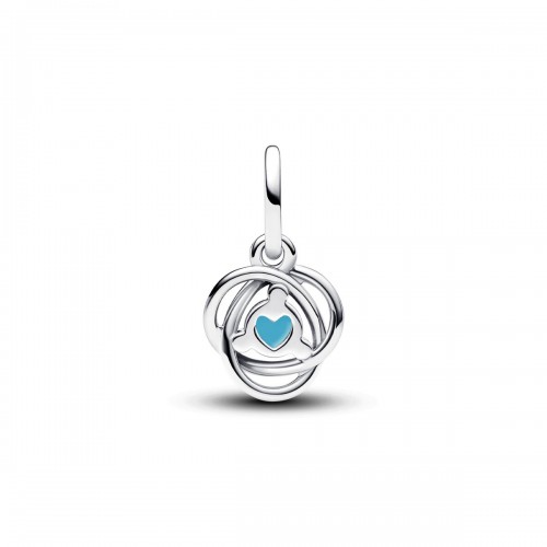 Pandora December Turqoise Blue Eternity Circle Dangle Charm