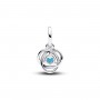 Pandora December Turqoise Blue Eternity Circle Dangle Charm