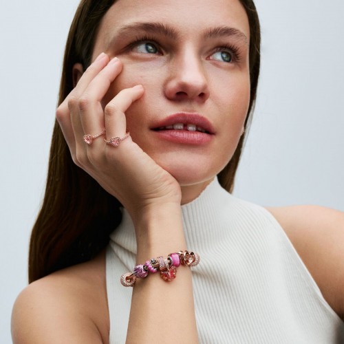 Pandora Pink & Yellow Murano Glass Butterfly Dangle Charm Pandora Pink & Yellow Murano Glass Butterfly Dangle Charm
