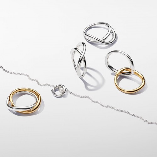 Pandora Two-tone Entwined Bands Ring Pandora Two-tone Entwined Bands Ring