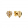 Pandora Shining & Sparkling Leaf Stud Earrings