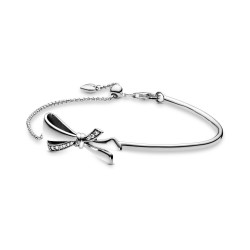 Pandora Sparkling Bow Slider Bracelet