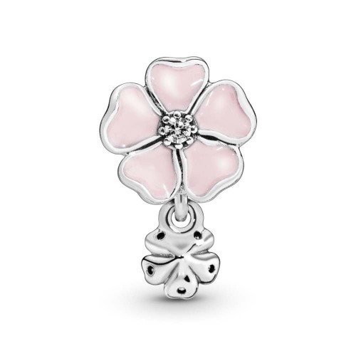 Pandora Dangling Pink Cherry Blossom Flower Charm