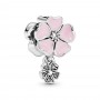 Pandora Dangling Pink Cherry Blossom Flower Charm