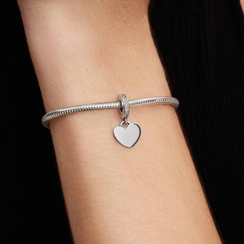 Pandora Engravable Heart Tag Dangle Charm Pandora Engravable Heart Tag Dangle Charm