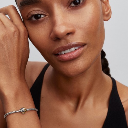 Pandora Disney Princesses Ariel Shell Lab-Grown Diamond Two-Tone Charm Pandora Disney Princesses Ariel Shell Lab-Grown Diamond Two-Tone Charm
