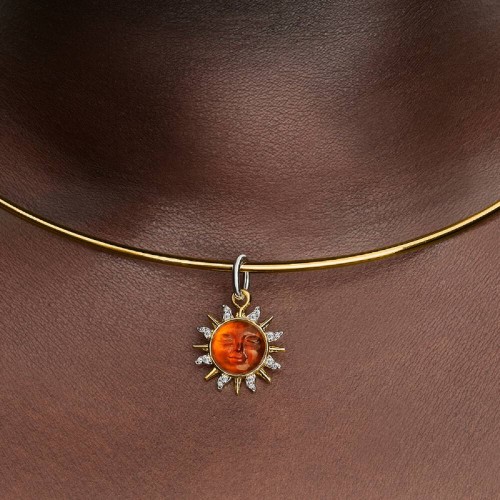 Pandora Swirling Sun Two-Tone Dangle Charm