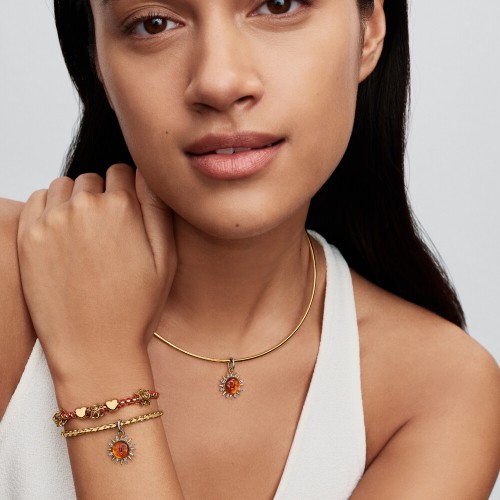 Pandora Swirling Sun Two-Tone Dangle Charm