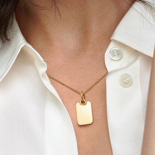 Pandora Engravable Rectangle Tag Pendant Pandora Engravable Rectangle Tag Pendant