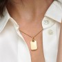 Pandora Engravable Rectangle Tag Pendant Pandora Engravable Rectangle Tag Pendant