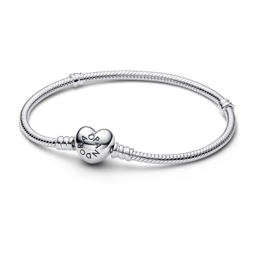 Pandora Moments Heart & Snake Chain Bracelet Pandora Moments Heart & Snake Chain Bracelet